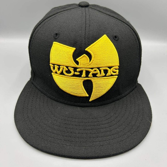 Wu-Tang Clan Hat Men Small-Medium Black 9Fifty New Era Snap Back Cap Wool S-M